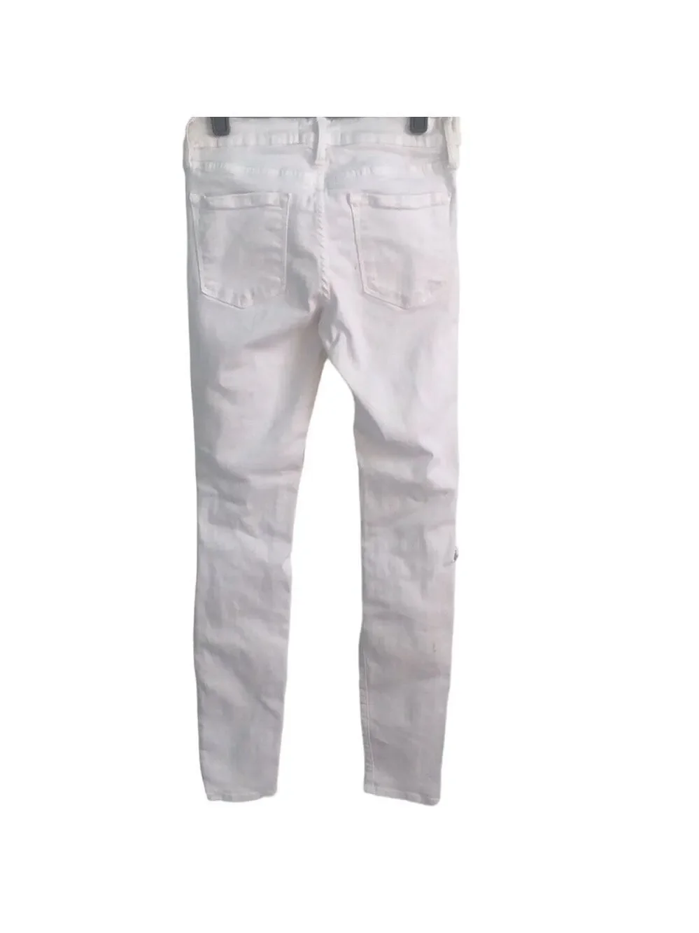 Le Skinny De Jeane Blanc White Distressed Jeans by Frame Denim Size 27